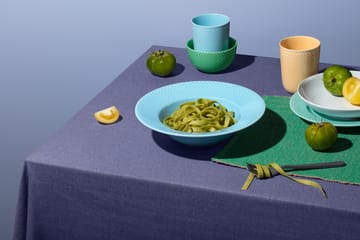 Rhombe bord Ø21 cm - Aqua - Lyngby Porcelæn