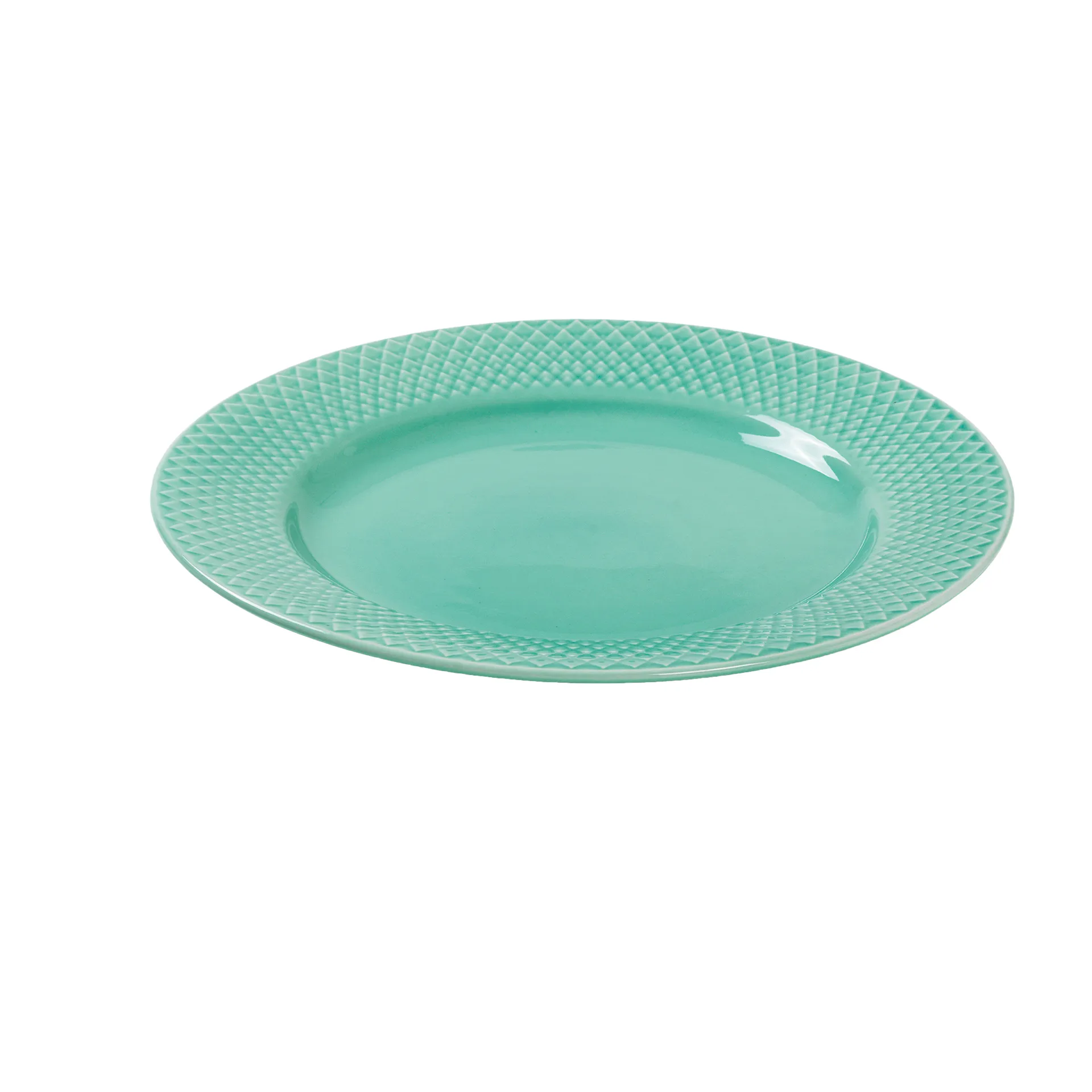 Rhombe bord Ø21 cm, Aqua Lyngby Porcelæn
