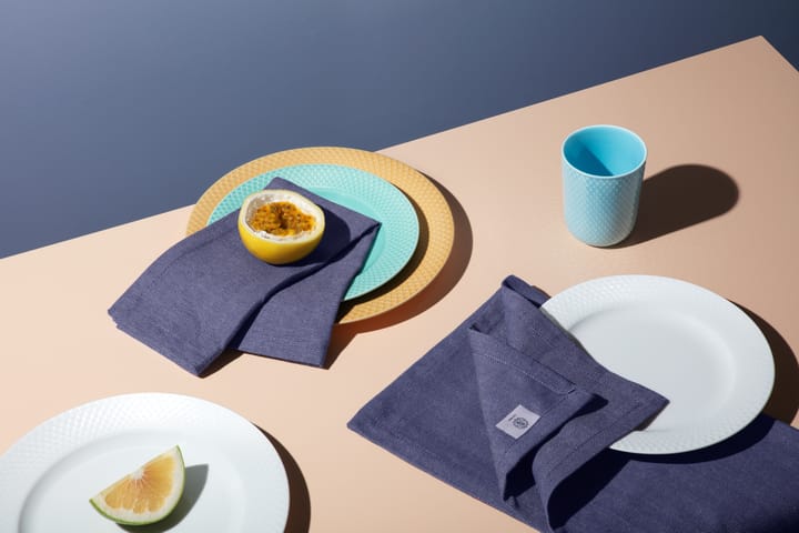Rhombe bord Ø21 cm, Aqua Lyngby Porcelæn