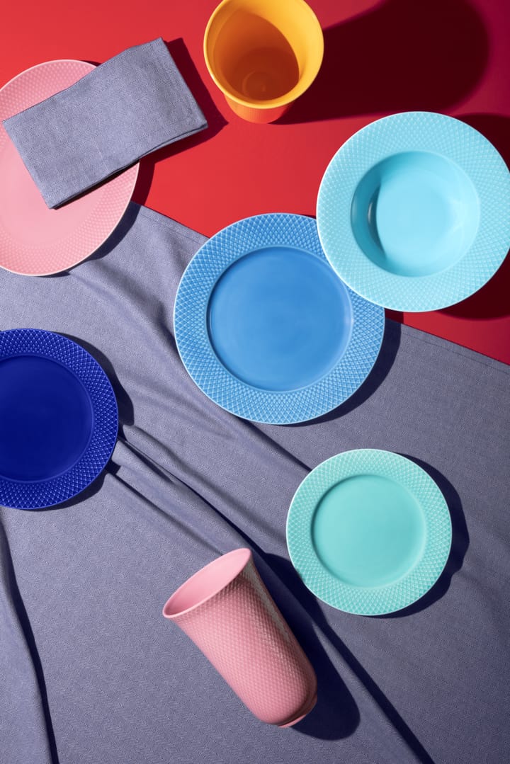 Rhombe bord Ø21 cm, Aqua Lyngby Porcelæn