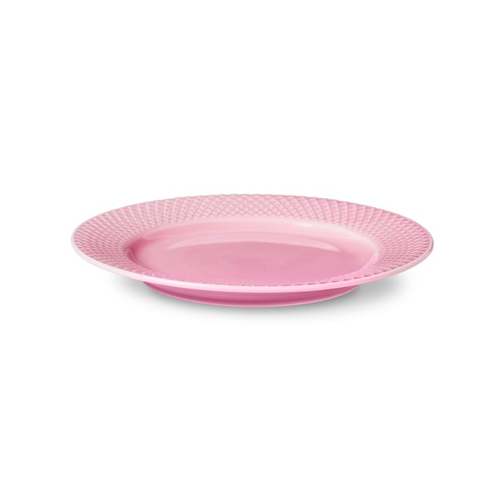 Rhombe bord roze - 21 cm - Lyngby Porcelæn