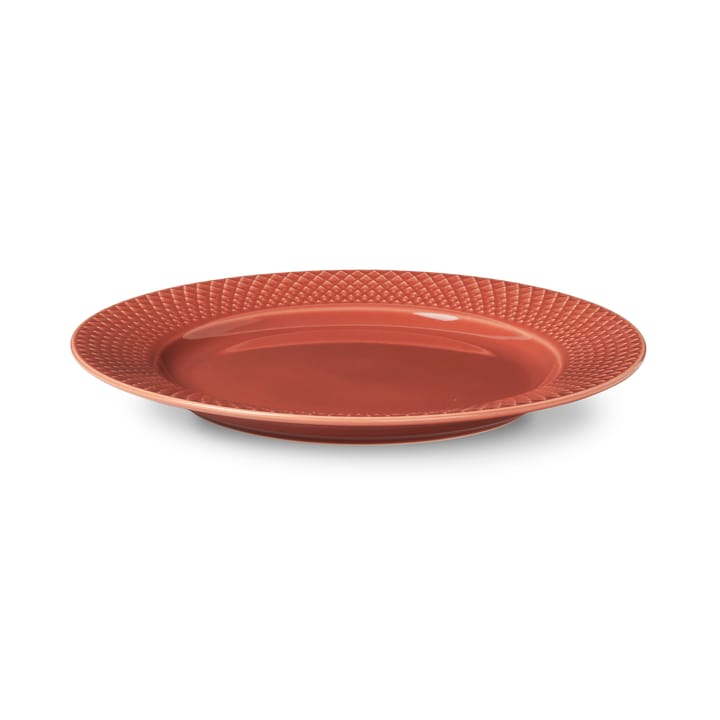 Rhombe bord terracotta - 23 cm - Lyngby Porcelæn