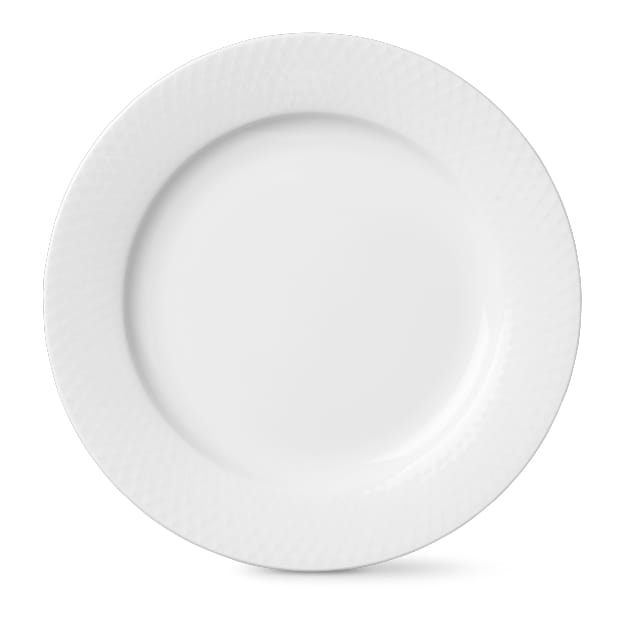 Rhombe bord wit - Ø 23 cm - Lyngby Porcelæn