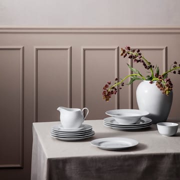 Rhombe bord wit - Ø 23 cm - Lyngby Porcelæn