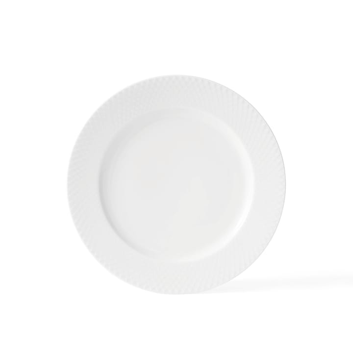 Rhombe bord wit - Ø 27 cm - Lyngby Porcelæn