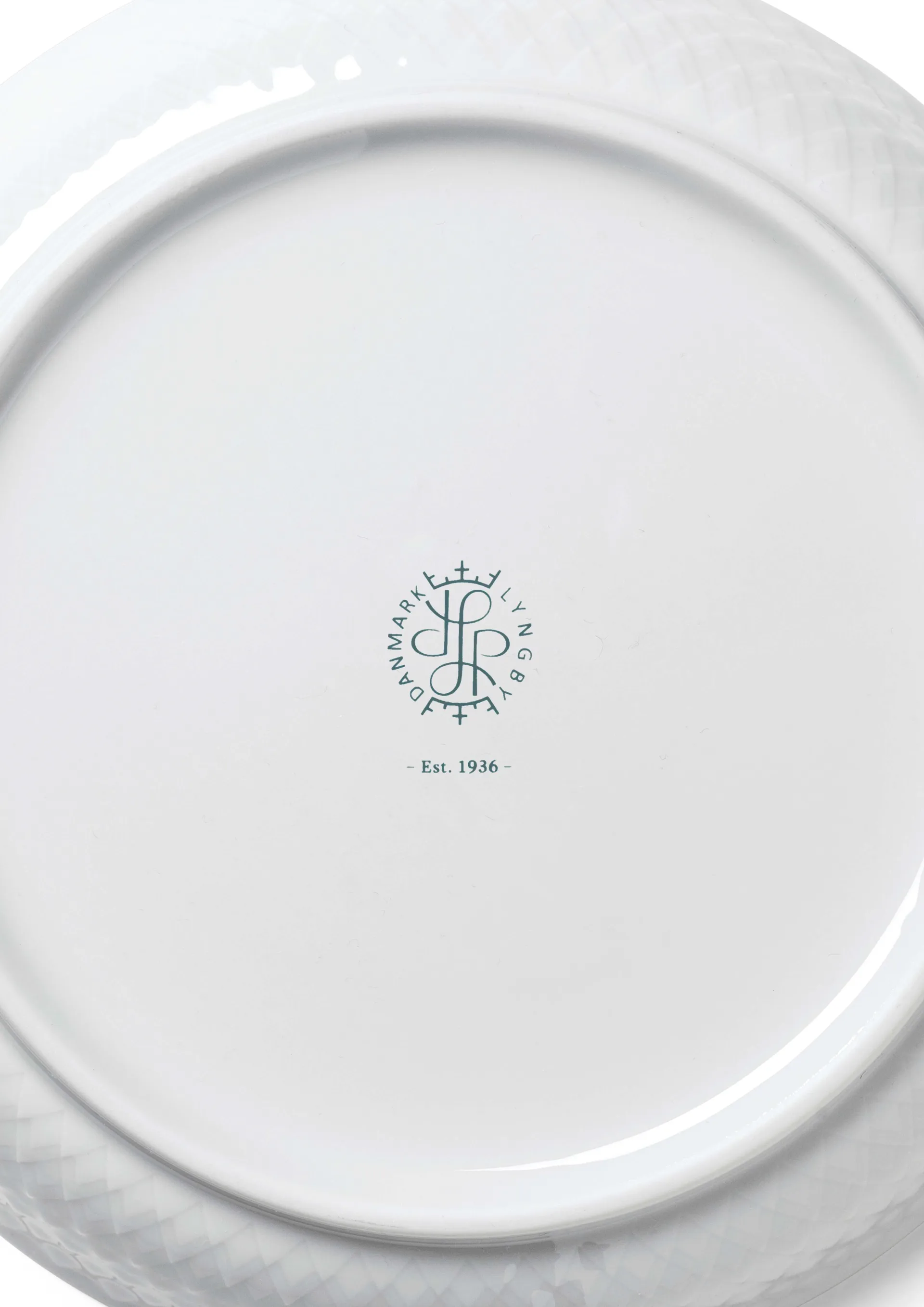 Rhombe dessertbord Ø16 cm, Wit Lyngby Porcelæn