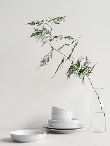 Rhombe dessertbord Ø16 cm - Wit - Lyngby Porcelæn