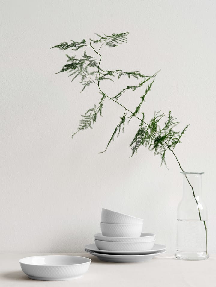 Rhombe dessertbord Ø16 cm, Wit Lyngby Porcelæn