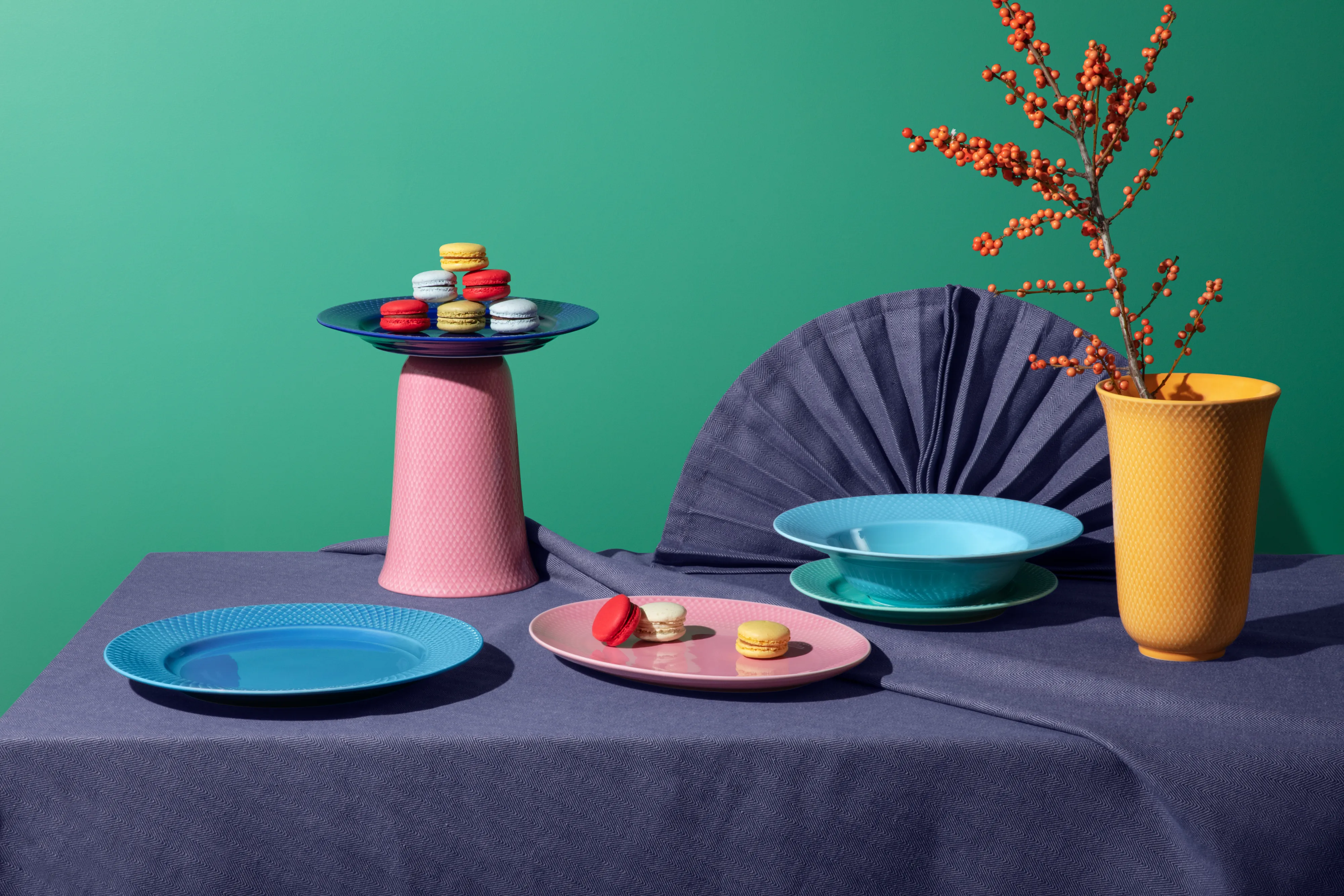 Rhombe diep bord Ø24,5 cm van Lyngby Porcelæn - NordicNest.nl