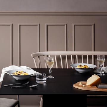 Rhombe diep bord wit - Ø 24,5 cm - Lyngby Porcelæn
