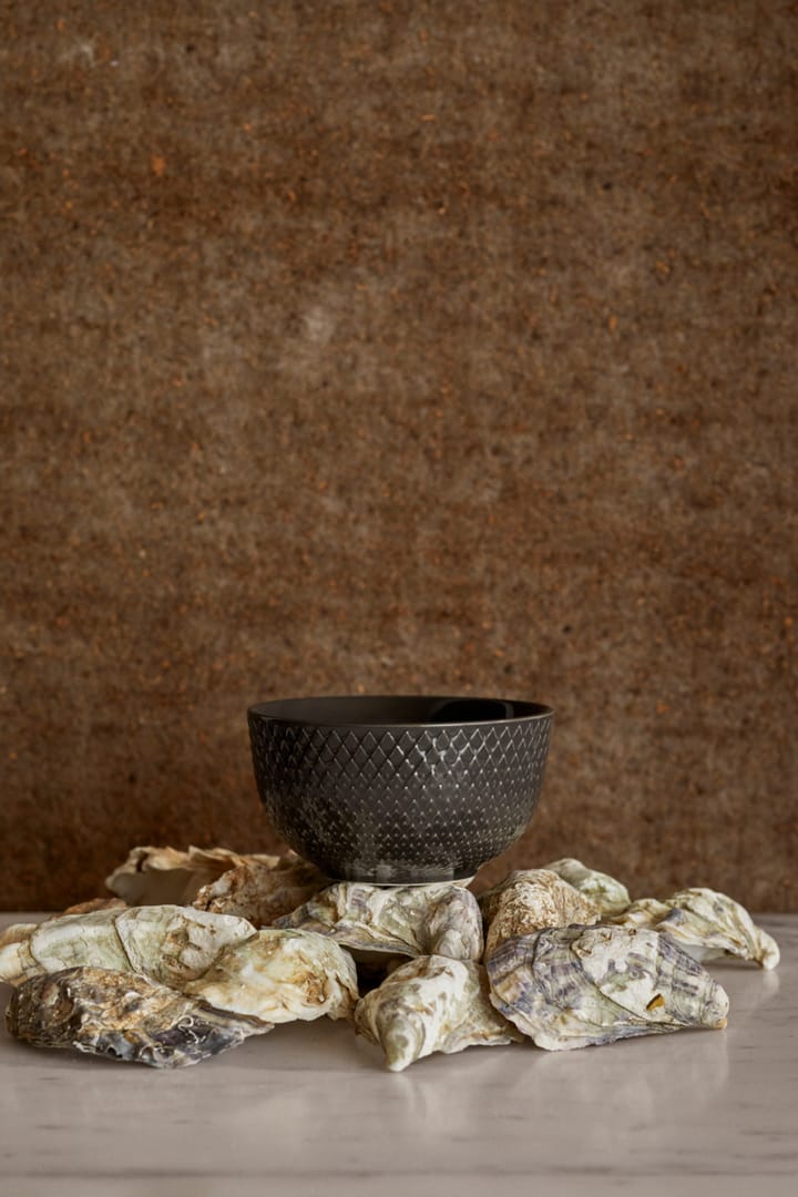 Rhombe Earth kom Ø11 cm, Slate Lyngby Porcelæn