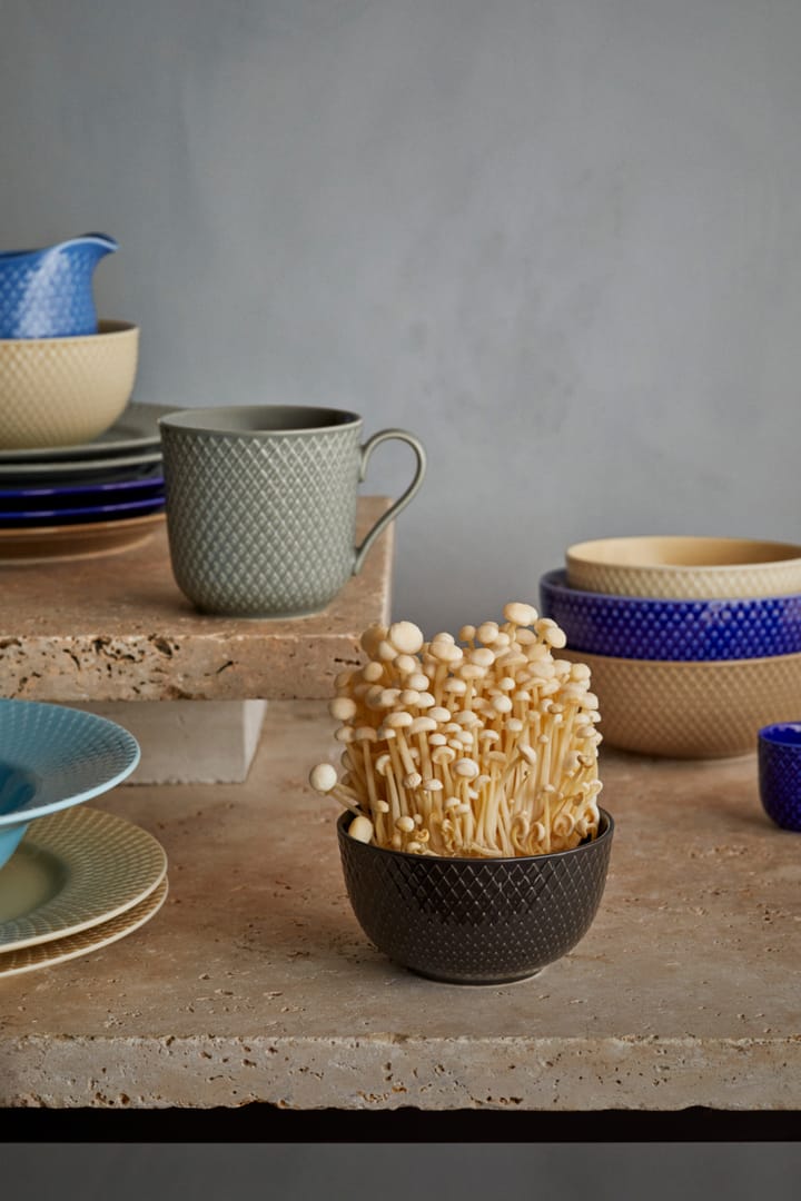 Rhombe Earth kom Ø11 cm, Slate Lyngby Porcelæn