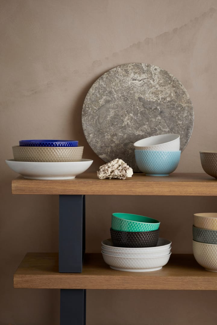 Rhombe Earth kom Ø11 cm, Slate Lyngby Porcelæn