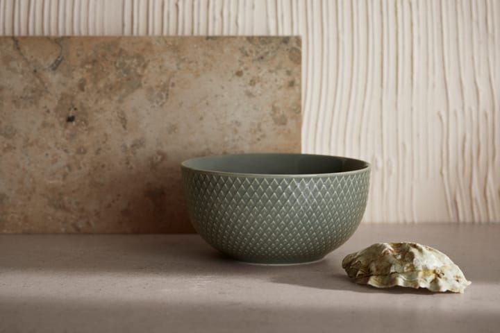 Rhombe Earth kom Ø13 cm, Moss Lyngby Porcelæn