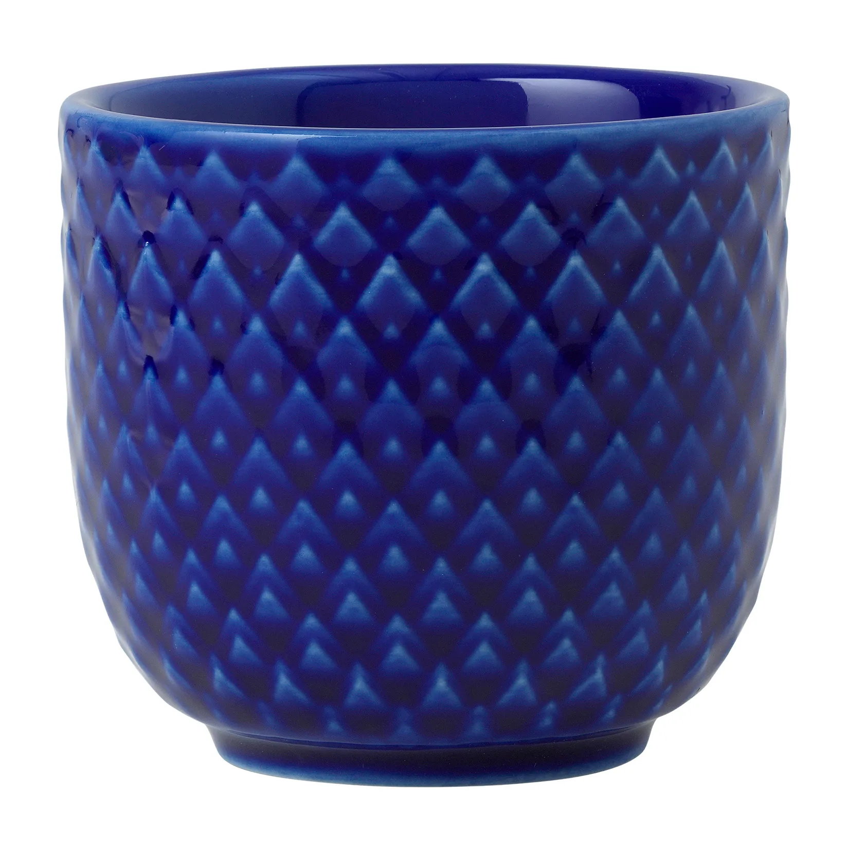 Rhombe eierdop Ø5 cm, Donkerblauw Lyngby Porcelæn