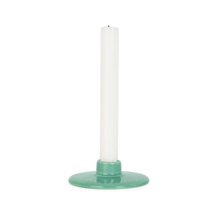 Rhombe kandelaar 3 cm, Groen Lyngby Porcelæn