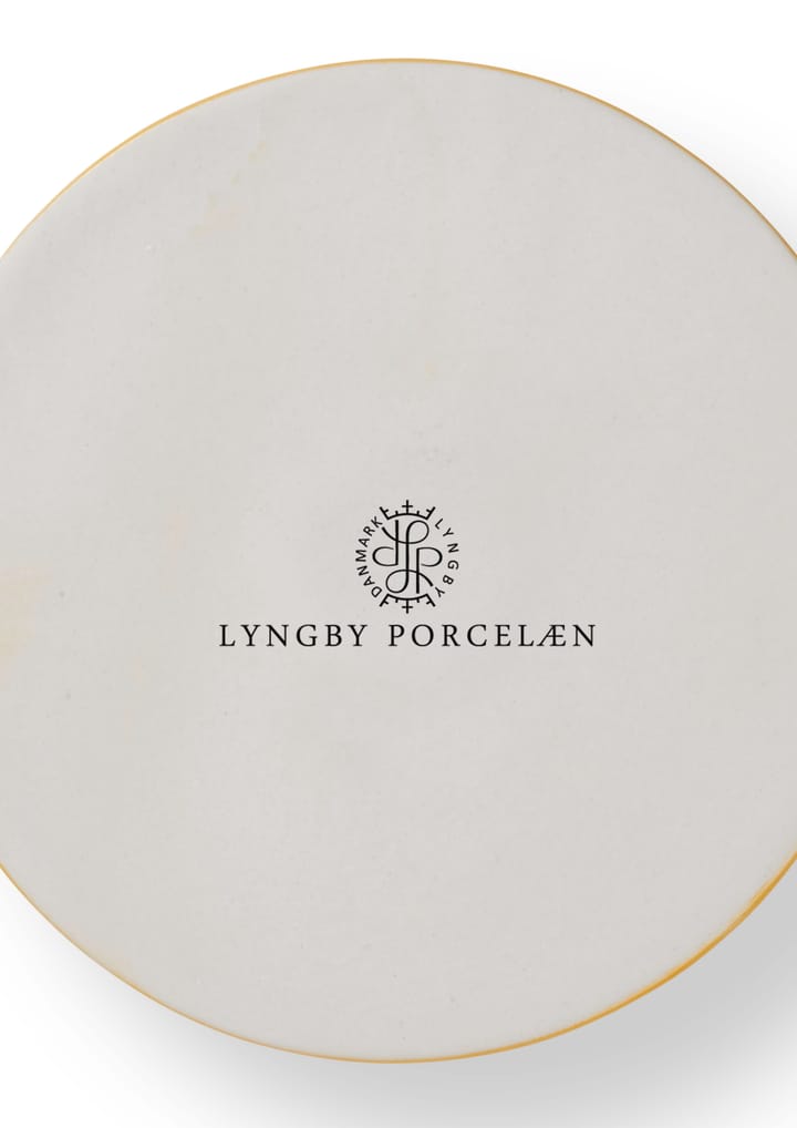Rhombe kandelaar 3 cm - Gul - Lyngby Porcelæn