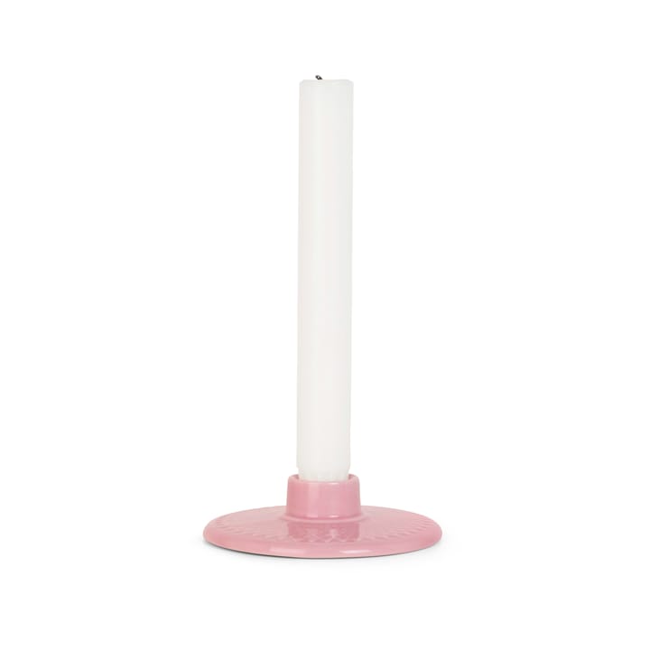 Rhombe kandelaar 3 cm, Roze Lyngby Porcelæn