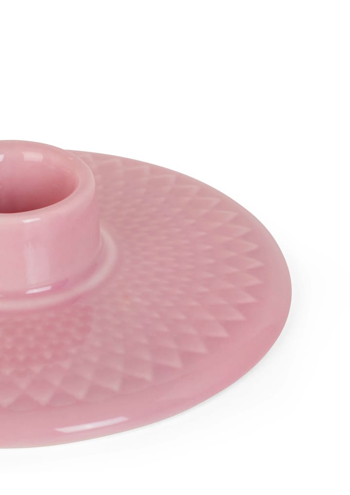 Rhombe kandelaar 3 cm, Roze Lyngby Porcelæn