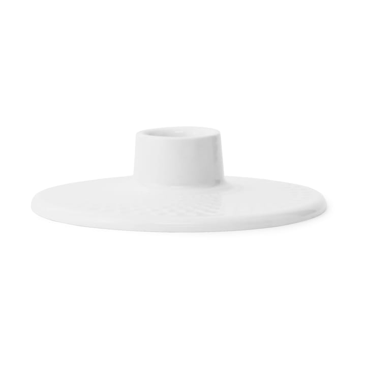 Rhombe kandelaar 3 cm - Wit - Lyngby Porcelæn