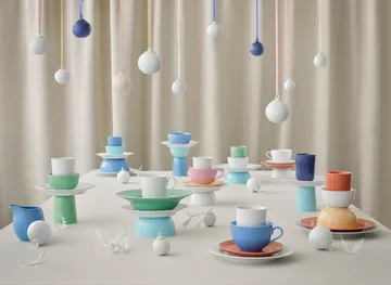 Rhombe kerstbal Ø7 cm - wit - Lyngby Porcelæn