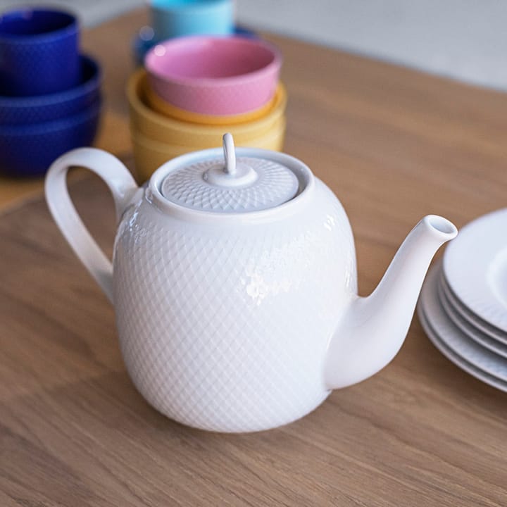Rhombe kom Ø11 cm, Geel Lyngby Porcelæn