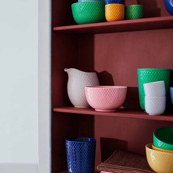 Rhombe kom Ø11 cm, Geel Lyngby Porcelæn