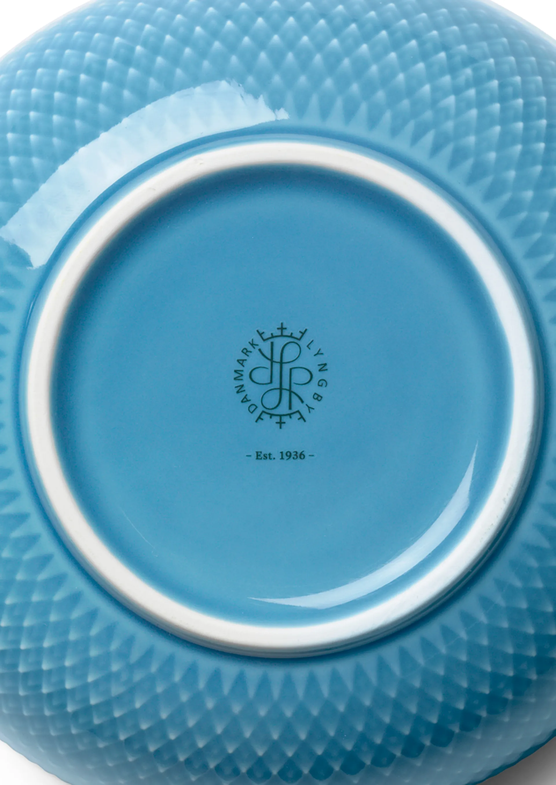 Rhombe kom Ø15,5 cm, Blauw Lyngby Porcelæn