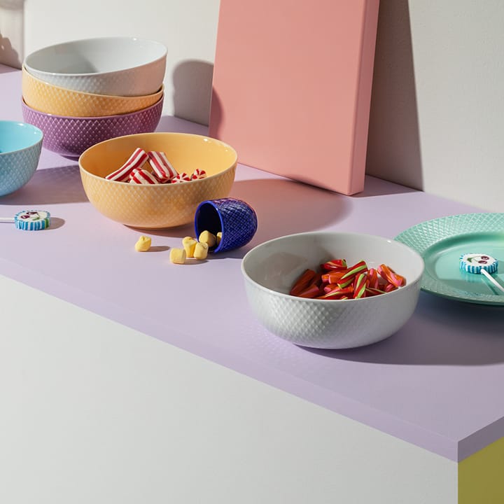 Rhombe kom Ø15,5 cm, Paars Lyngby Porcelæn