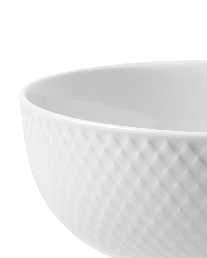 Rhombe kom Ø15,5 cm - Wit - Lyngby Porcelæn