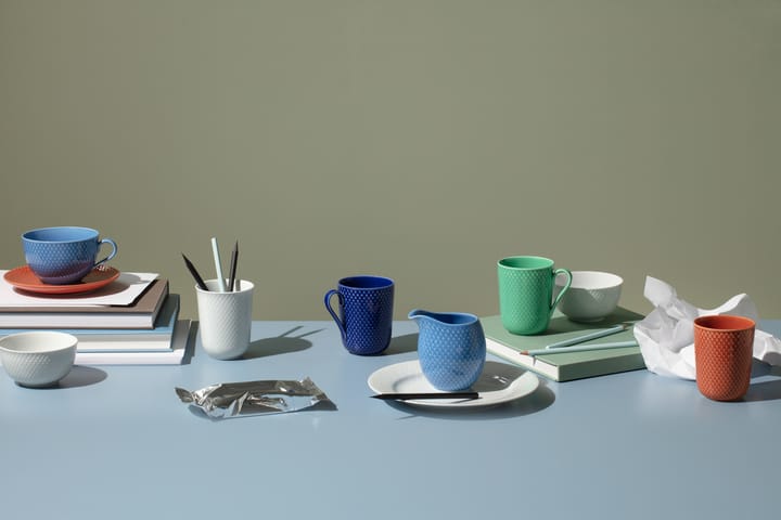 Rhombe melkkan 39 cl, Blauw Lyngby Porcelæn