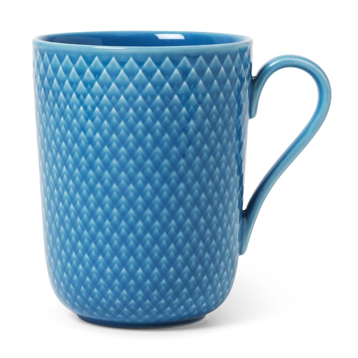 Rhombe mok met oor 33 cl - Blauw - Lyngby Porcelæn