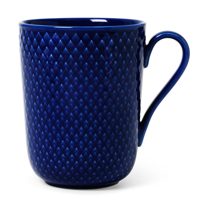 Rhombe mok met oor 33 cl - Donkerblauw - Lyngby Porcelæn