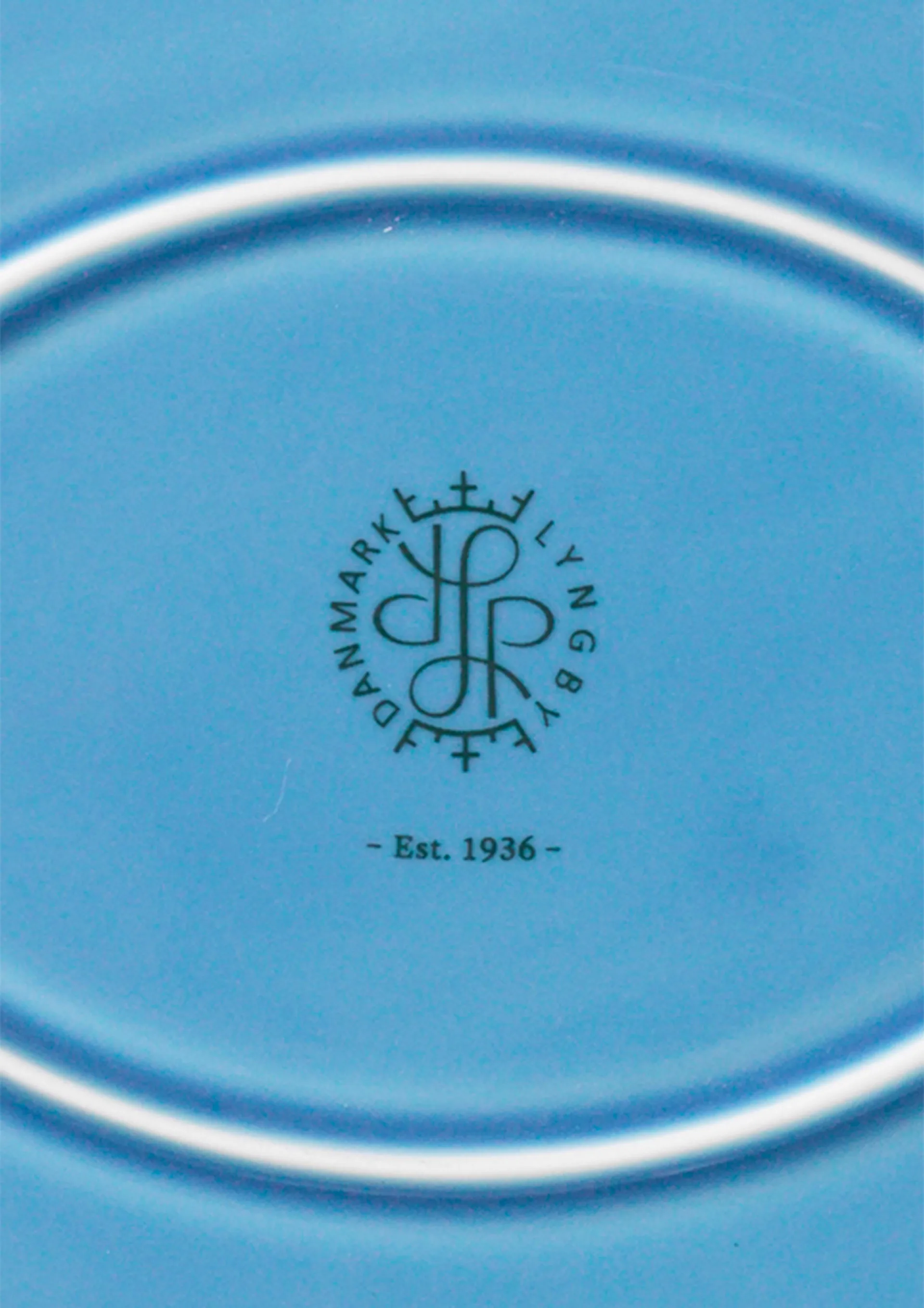 Rhombe ovale serveerschaal 21,5x28,5 cm, Blauw Lyngby Porcelæn