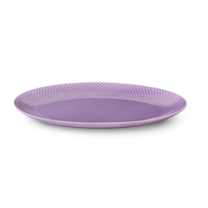 Rhombe ovale serveerschaal 35x26,5 cm, Lichtpaars Lyngby Porcelæn