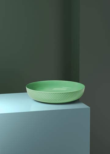 Rhombe schaal Ø28 cm - Groen - Lyngby Porcelæn