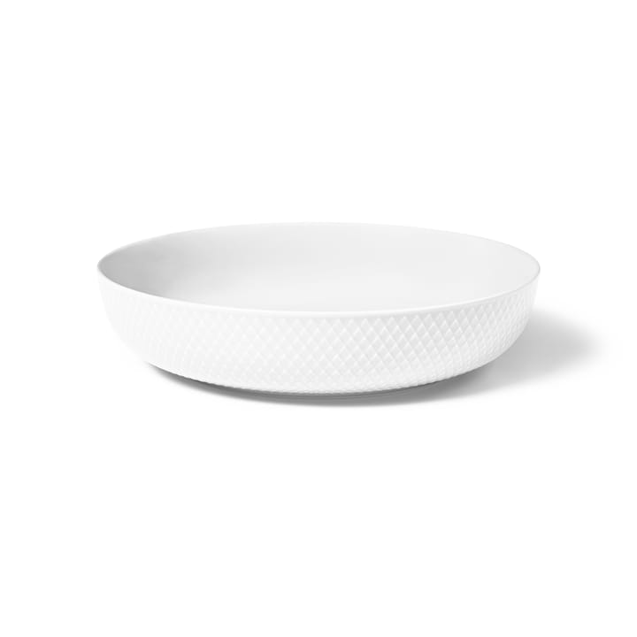 Rhombe schaal Ø28 cm - Wit - Lyngby Porcelæn