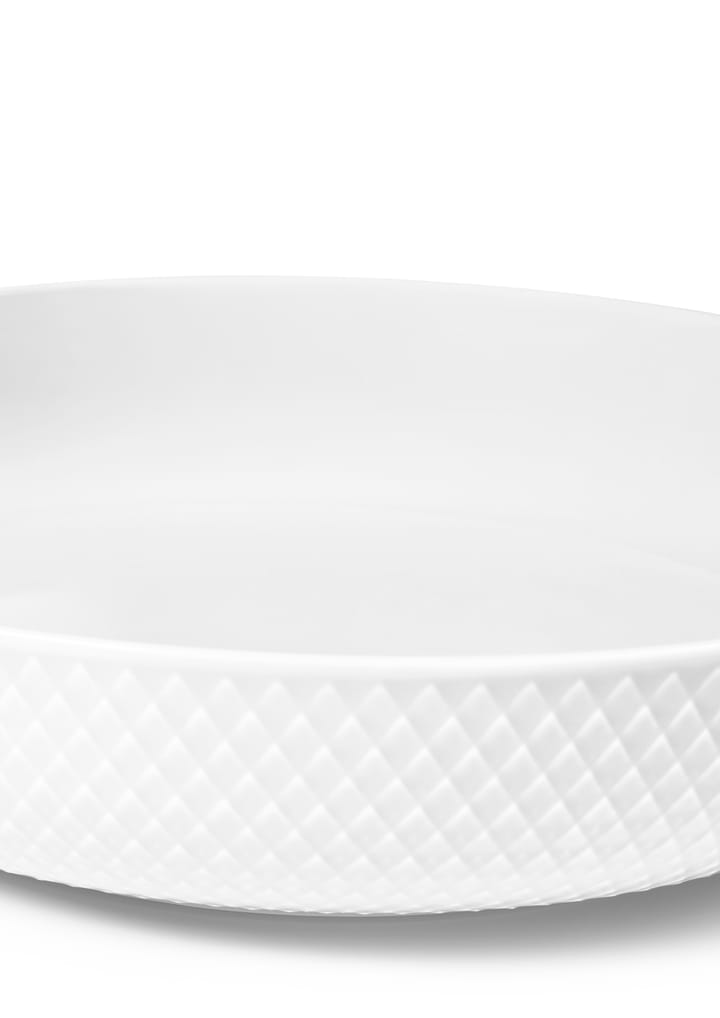 Rhombe schaal Ø28 cm, Wit Lyngby Porcelæn