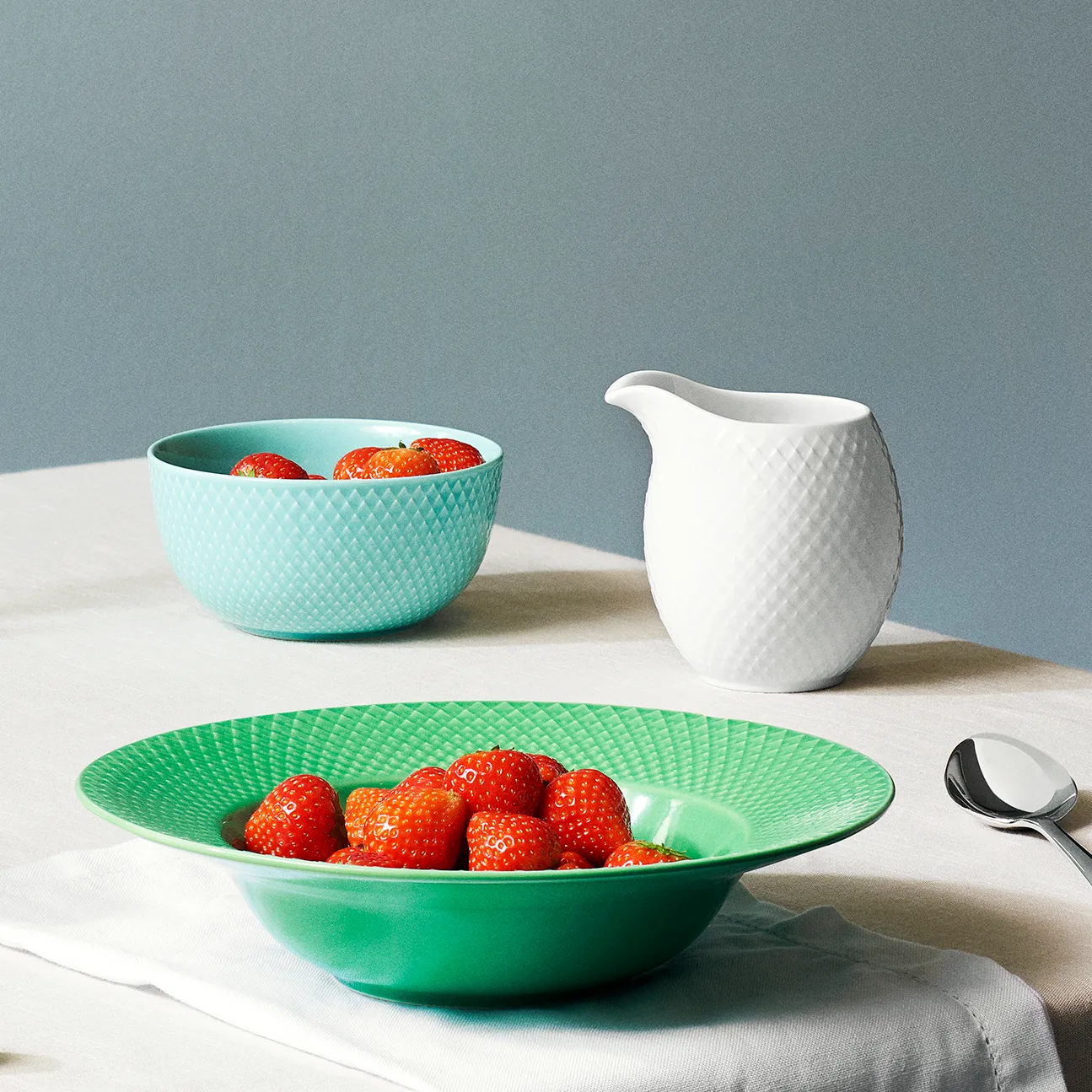 Rhombe schaal 50 cl, Aqua Lyngby Porcelæn