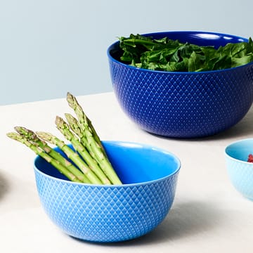 Rhombe serveerschaal Ø17,5 cm - Blauw - Lyngby Porcelæn