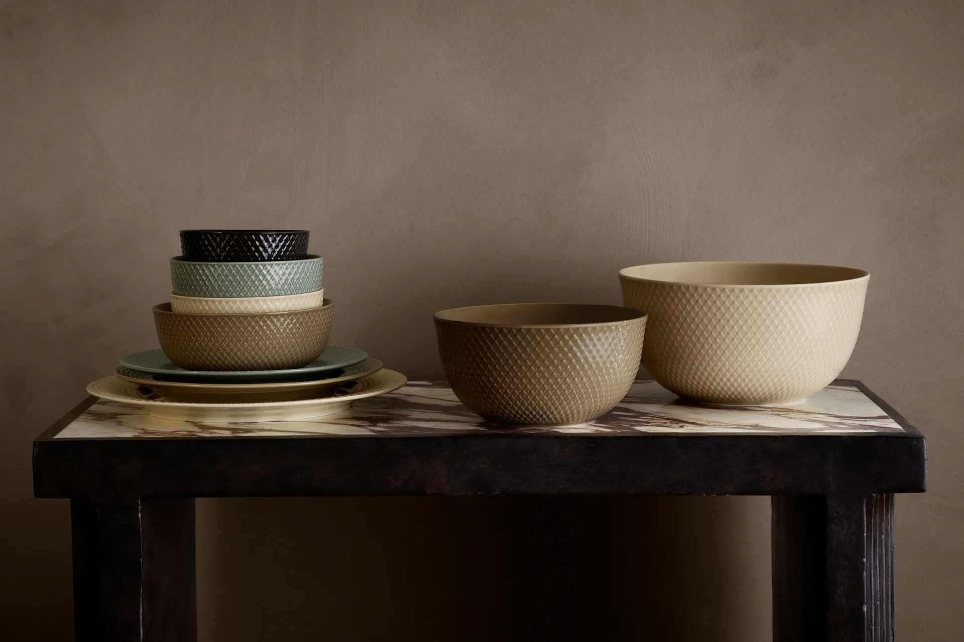 Rhombe serveerschaal Ø17,5 cm, Clay Lyngby Porcelæn