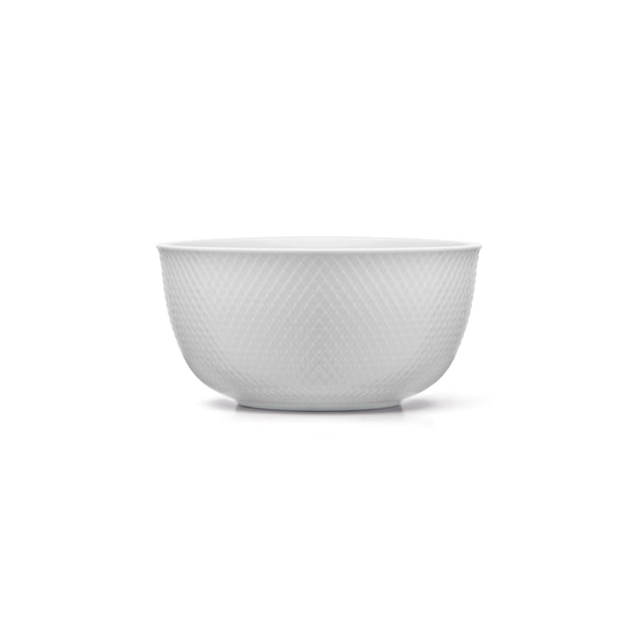 Rhombe serveerschaal Ø17,5 cm - wit - Lyngby Porcelæn