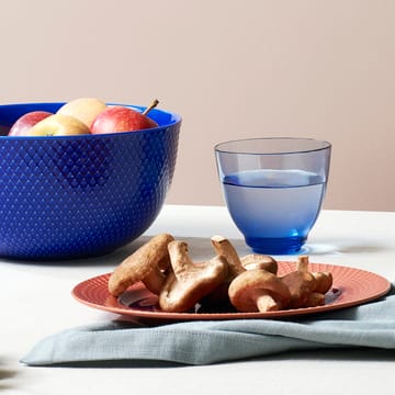 Rhombe serveerschaal Ø22 cm - Donkerblauw - Lyngby Porcelæn