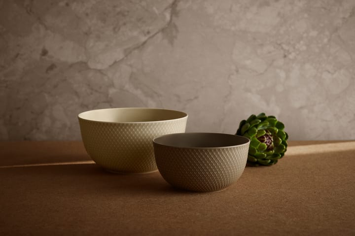 Rhombe serveerschaal Ø22 cm, Marble Lyngby Porcelæn
