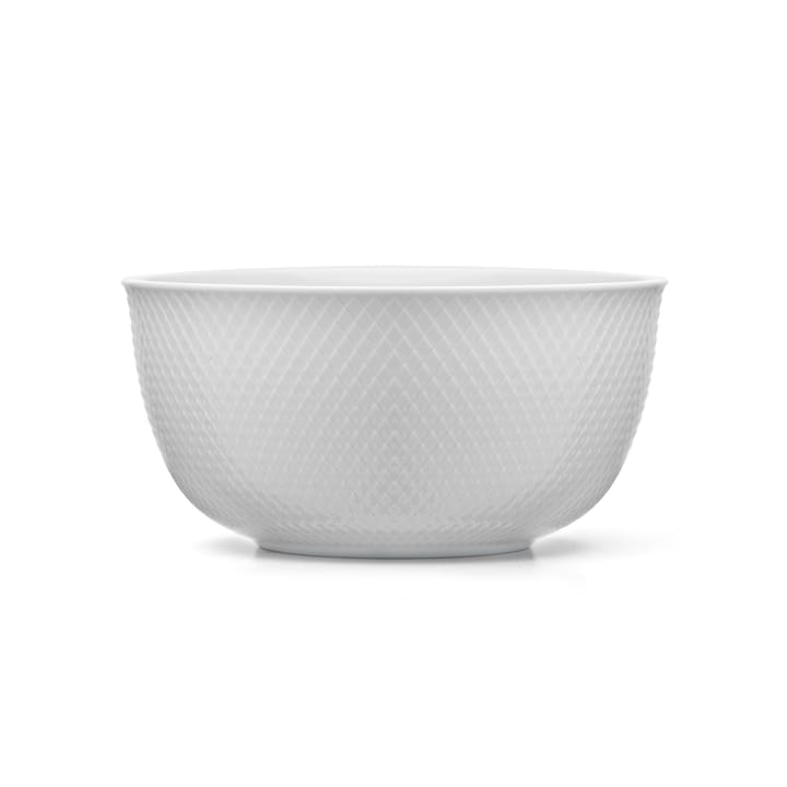 Rhombe serveerschaal Ø22 cm - wit - Lyngby Porcelæn