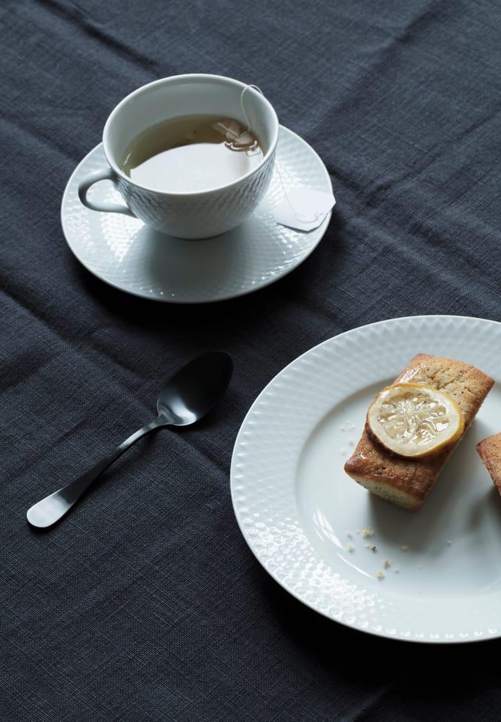 Rhombe theekop met schotel 24 cl, Wit Lyngby Porcelæn