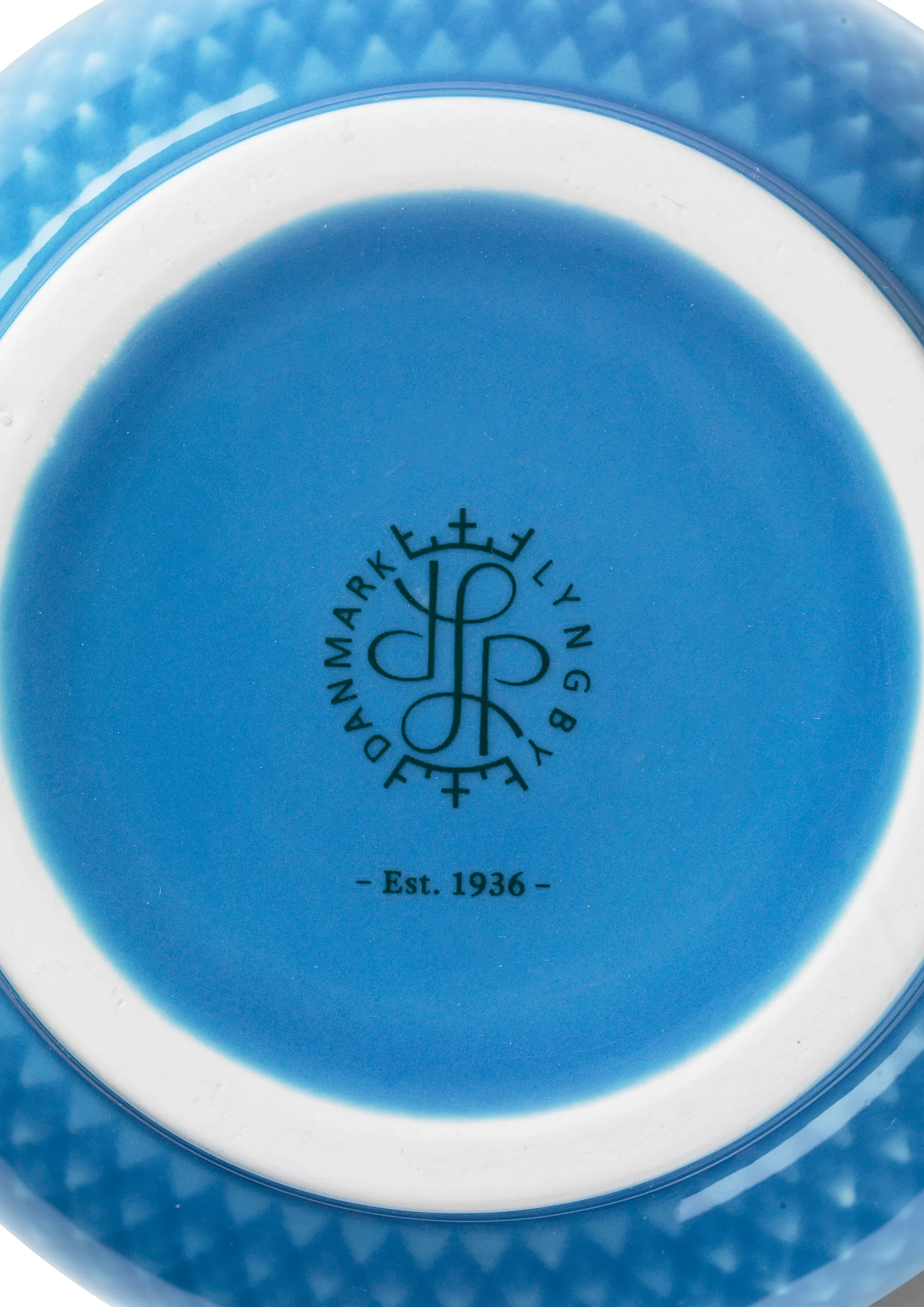 Rhombe vaas 20 cm, Blauw Lyngby Porcelæn