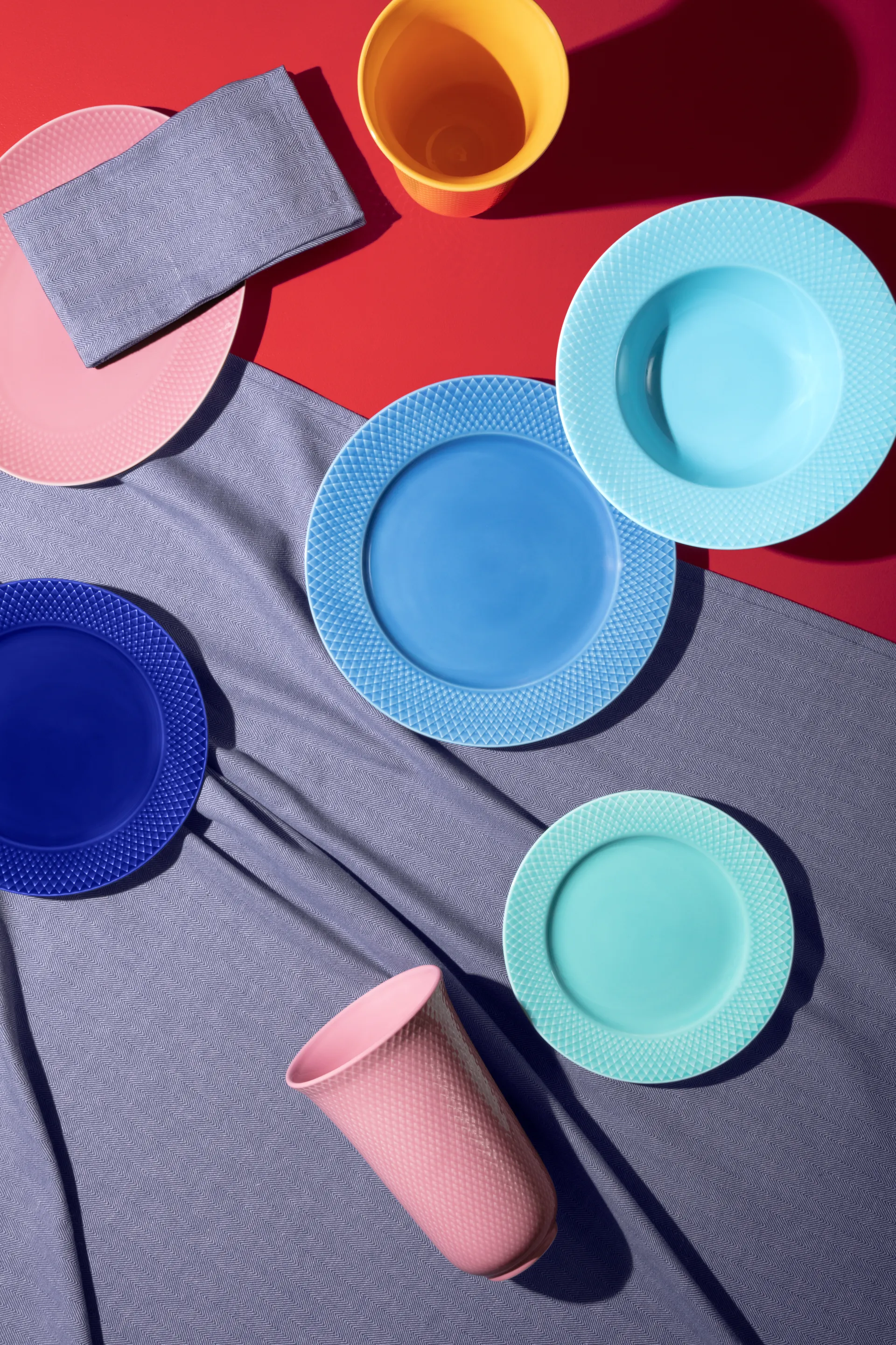 Rhombe vaas 20 cm, Roze Lyngby Porcelæn