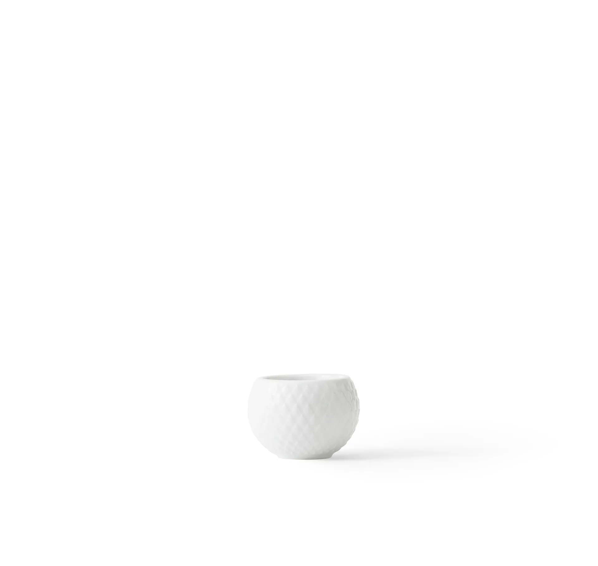 Rhombe waxinelichtjeshouder Ø6,5 cm 2-pack, Wit Lyngby Porcelæn