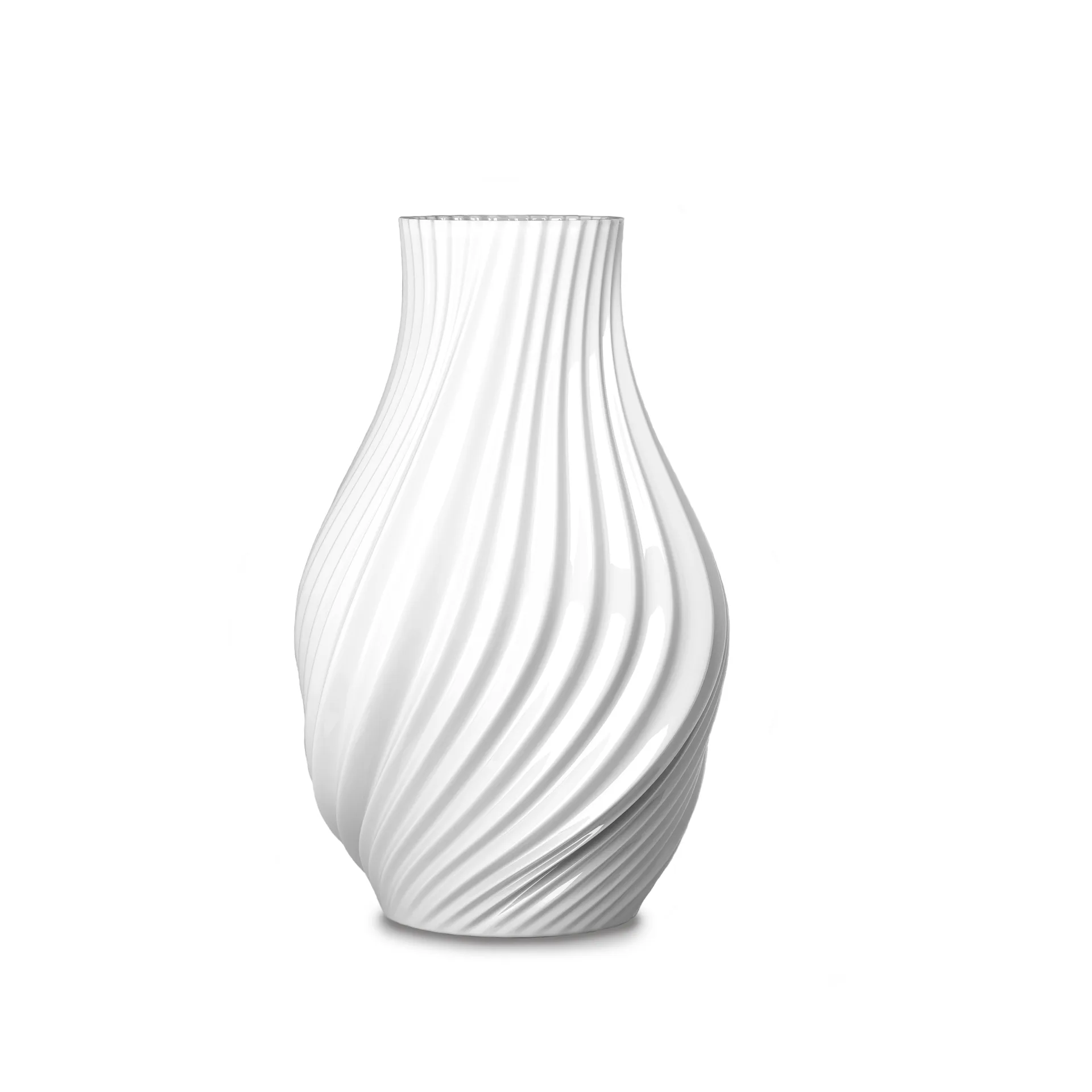 Twist vaas 18 cm, Wit Lyngby Porcelæn